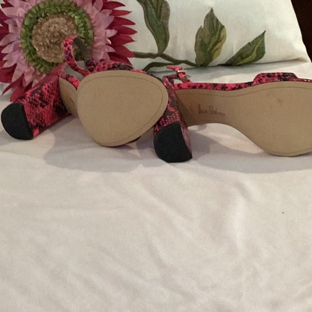 Sam Edelman Pink and Black Snake Heels - Picture 7 of 7